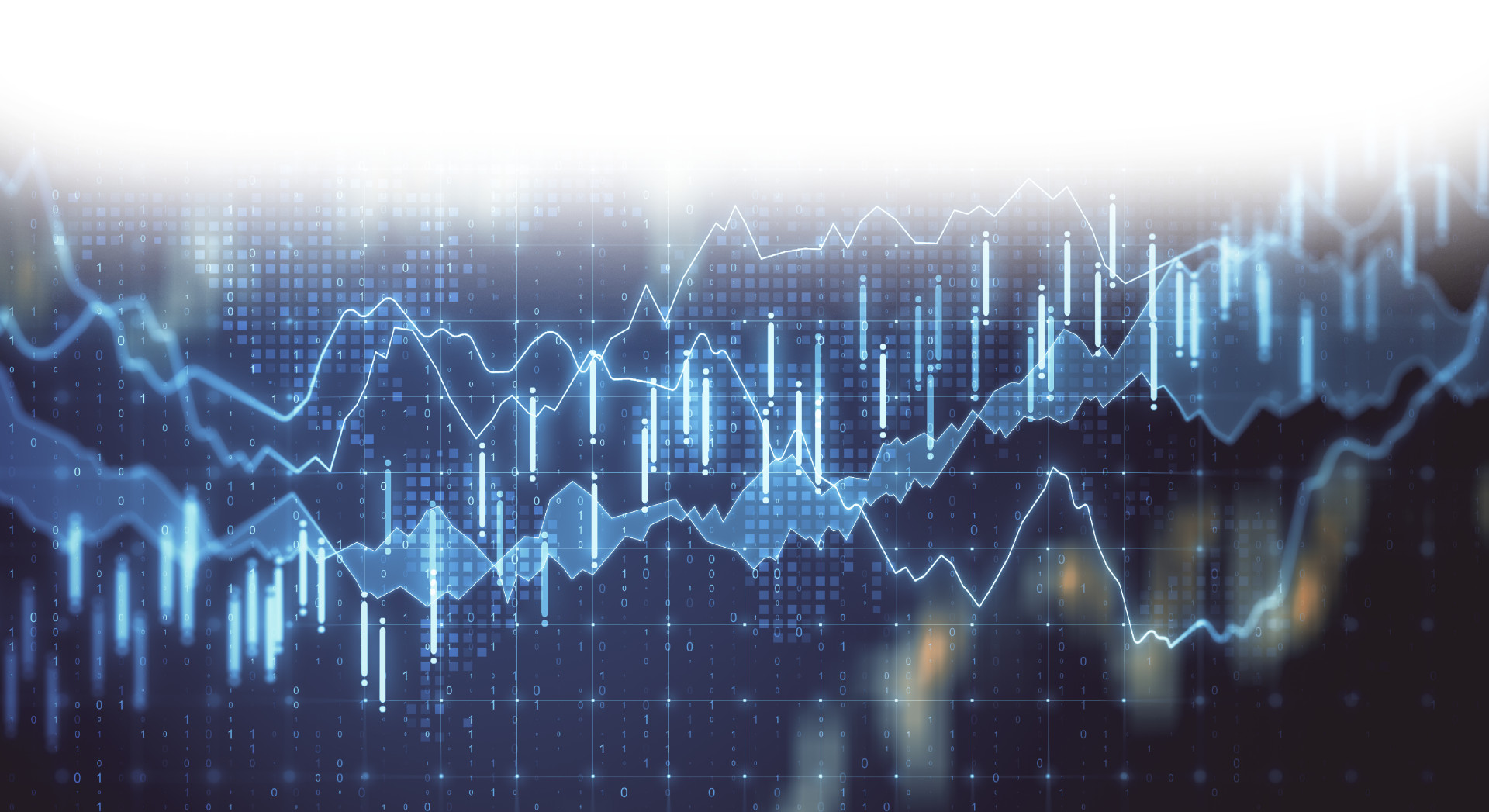 Digital screen with business statistics and stock data. Digital screen with business statistics and stock data.